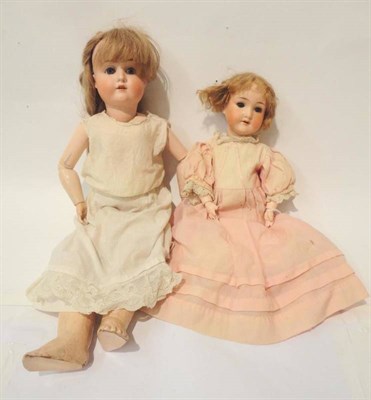 Lot 1002 - Hamburger & Co Viola Bisque Socket Head Doll, with sleeping blue eyes, open mouth, replacement wig