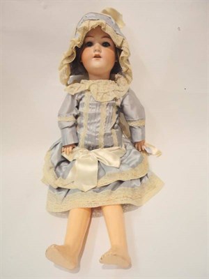 Lot 1005 - Armand Marseille 390 Bisque Socket Head Doll, with sleeping blue eyes, open mouth, original wig, on