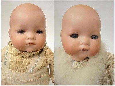 Lot 1008 - Armand Marseille Bisque Socket Head Baby Doll impressed 341/2, with sleeping blue eyes, closed...