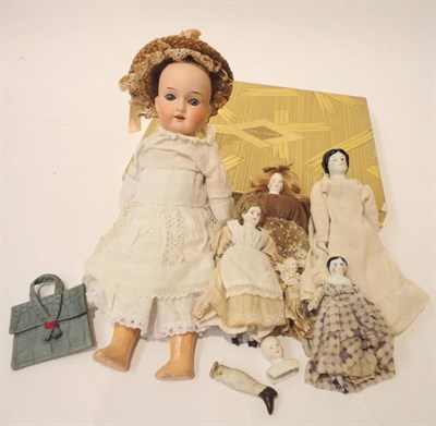 Lot 1018 - Armand Marseille 390 Bisque Socket Head Doll, with sleeping blue eyes, open mouth, on a composition