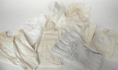Lot 1048 - Assorted White Cotton Chemises, camisoles, etc (one box)