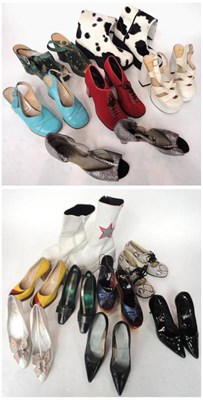 Lot 1063 - A Large Quantity of Assorted Circa 1920's and Later Ladies Shoes, including court and evening...