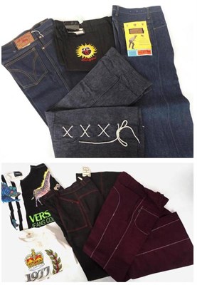 Lot 1067 - Pair of Circa 1970's Wrangler Flared Denim Jeans, unworn with original paper label (size...