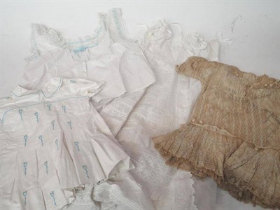 Lot 1084 - Assorted 19th Century and Later Children's White Cotton Gowns, Christening Gown; white cotton tops