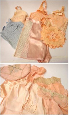 Lot 1088 - Assorted Circa 1930's and 1940's Silk Nightwear, Lingerie, Corsets etc (one box)