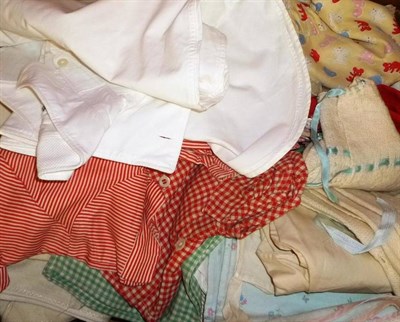 Lot 1092 - Assorted Childrens Clothing including wool and cotton under garments, circa 1940's toddler day...