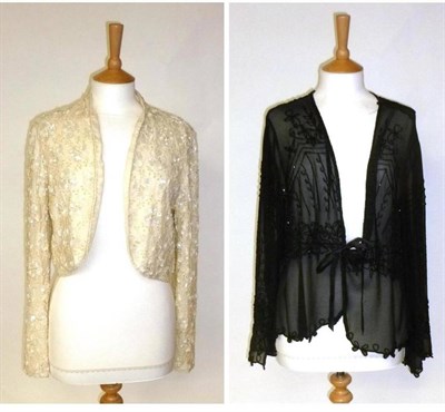 Lot 1108 - Assorted Modern Beaded Tops, Skirts, Modern Costume including Frank Usher, Louis Feraud,...