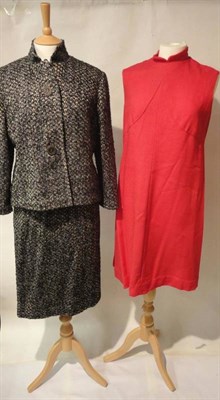 Lot 1129 - Circa 1950's and Later Ladies Suits, including examples in wool and linen, dresses and wool...