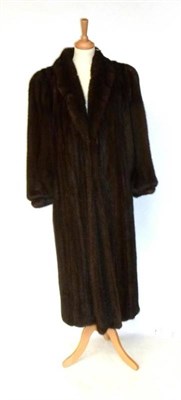 Lot 1146 - Dark Mink Full Length Coat (size 42)