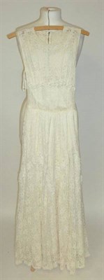 Lot 1158 - Assorted Costume including a 19th Century Brown Cotton Day Dress with a cream crochet collar...