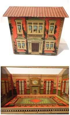 Lot 1016 - McLoughlin Brothers New York Folding Dolls House, a two storey card board town house...