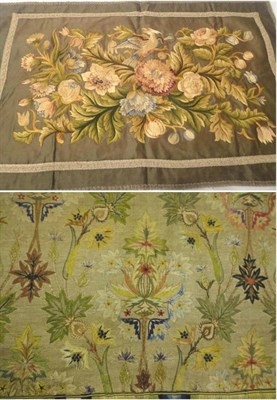 Lot 1037 - Late 19th Century Floral Silk Embroidered Wall Hanging with multi coloured tassel trim to the edges