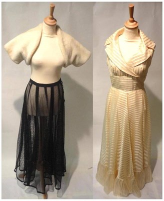 Lot 1105 - Assorted Circa 1950's and Later Costume including Carnegie pink taffeta cocktail dress; Susan Small