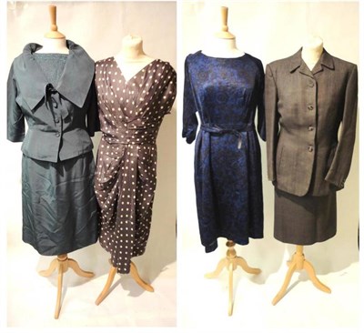 Lot 1108 - Assorted Circa 1950's and Later Costume including a Carnegie Model two piece suit with shift...