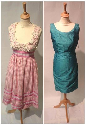 Lot 1110 - Assorted Circa 1940's and Later Evening Wear including a black silk crepe full length dress...