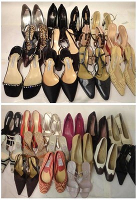 Lot 1130 - Assorted Modern Designer Court Shoes, Evening Shoes, Kitten Heels, Sling Backs including Dolce...