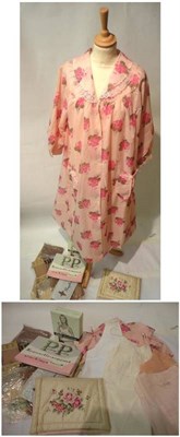 Lot 1142 - Assorted Circa 1940's and Later Undergarments, Night wear, Stockings, scarves, beauty products...