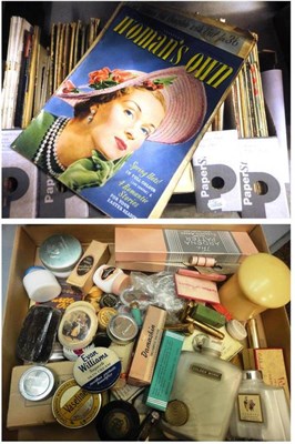 Lot 1154 - A Large Quantity of Assorted Vintage Make Up and Beauty Products in printed paper, card, tin...