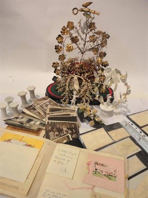 Lot 1164 - Assorted Late 19th Century and Early 20th Century Wedding Accessories and Ephemera including a gilt