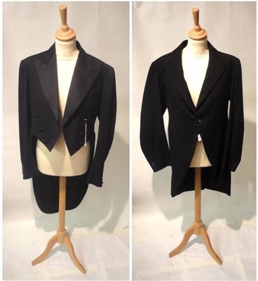 Lot 1177 - Ebenezer Maxim London Black Wool Frock Coat, three tail coats, white evening shirts and...