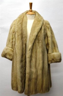 Lot 1128 - Grey Mink Jacket with half sleeves and fold back cuffs