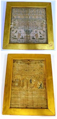 Lot 1268 - Sampler Worked by Elizabeth Fenbow, Sunderland July 11 1781 'a Leven' years, worked in silks in...