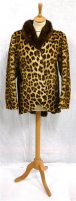 Lot 1118 - Circa 1940's Ali Joo Furriers Srinigar, Kashmir Leopardskin Fur Jacket with mink trimmed...