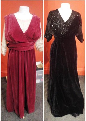 Lot 1142 - Assorted Circa 1960's and Later Costume including a Julian Rose black ruched net strapless...