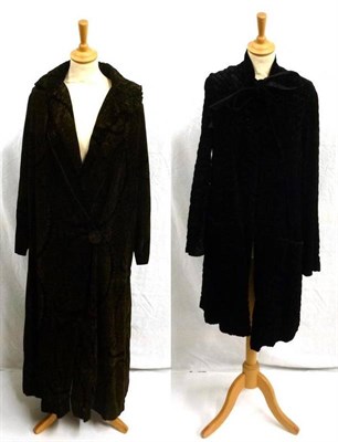 Lot 1143 - Christian Dior Black Wool Two Piece Suit with cropped jacket and velvet trimmed collar and matching