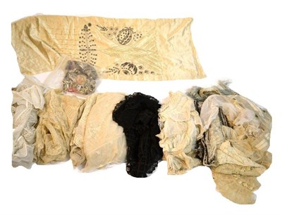 Lot 1085 - Assorted 19th Century and Later Costume Accessories including lace mounted sleeves,...