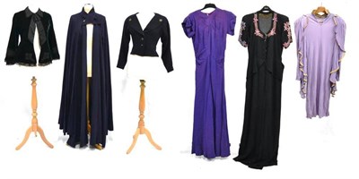 Lot 1109 - Assorted Modern Costume including Jean and Martin Pallant black wool dress with buttons to the...