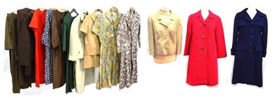 Lot 1115 - Assorted Circa 1960's Costume including a D L Barron red shift dress with original label (size 14)