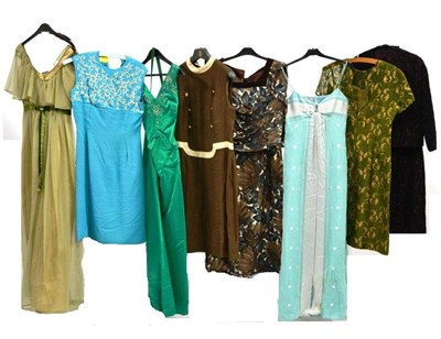 Lot 1117 - Assorted Modern Costume Circa 1960's, 1970's and Later including an Adorn Model cream net strapless