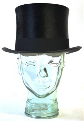 Lot 1169 - Woodrow Dublin Black Silk Top Hat, 21.5cm by 17cm