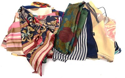 Lot 1181 - Assorted Silk, Chiffon and other Scarves including Jaeger etc (20)