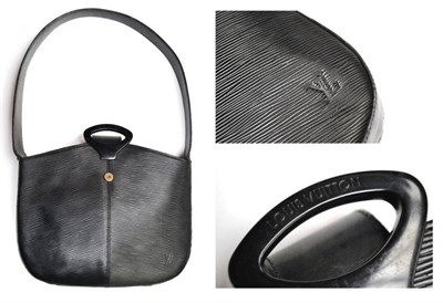 Lot 1199 - Louis Vuitton Black Epi Leather Reverie Shoulder Bag impressed LV to one corner, fixed shoulder...