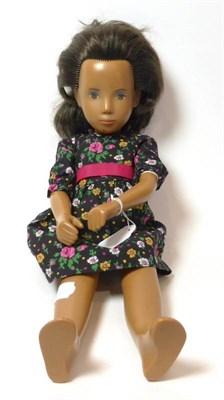 Lot 2003 - Early Brunette Sasha Doll wearing a floral printed dress, 41cm