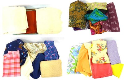 Lot 2019 - Assorted Circa 1960's and Later Furnishing and Dress Fabrics including Liberty printed cotton...