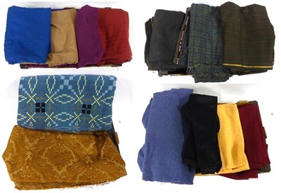 Lot 2020 - Assorted 20th Century Lengths of Suiting Fabrics and Velvets including brocades, corduroy, wool...