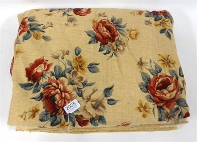 Lot 2025 - Length of Warwick Parisienne Pattern Floral Printed Linen, 145cm wide by 790cm