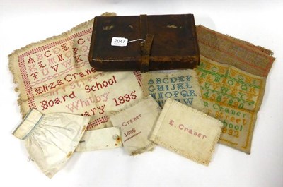 Lot 2047 - A Collection of Samples Worked by Elizabeth Craner, Cliff Street Board School, Whitby, 1895,...