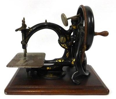 Lot 2057 - 19th Century Willcox & Gibbs Table Top Sewing Machine, bearing trade plaque and decorated in...