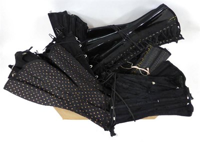 Lot 2097 - Ten Assorted Circa 1950's and Later Corsets including two C & C Constructions black floral...