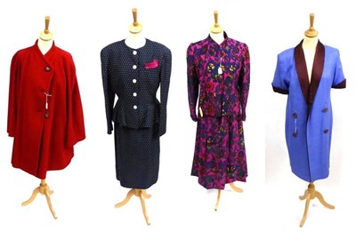 Lot 2112 - Assorted Modern Suits and Costume including Gharani Strok plum wool two piece trouser suit...