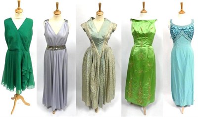 Lot 2116 - Assorted 20th Century Costume including a Biba green satin wrap top with ruffled trim, Ladies...