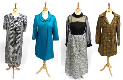 Lot 2119 - Assorted Circa 1960's and Later Costume including a Petite Francais turquoise dress suit,...