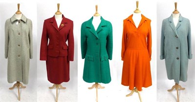 Lot 2139 - Assorted 20th Century Costume including wool coats, suits, separates and accessories including...