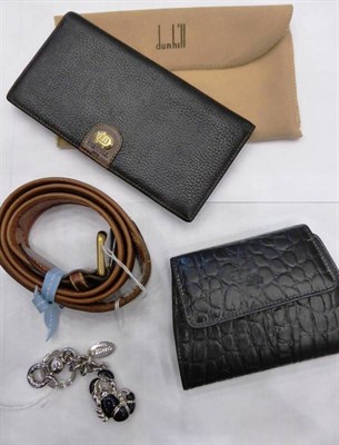 Lot 2256 - Mulberry Belt in tan leather and scotch grain, Mulberry Purse in black crocodile style leather,...