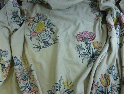 Lot 20 - 18th Century Bed Drapes and Cover Belonging to Lady Fagg, including Two Pairs of 18th Century Linen