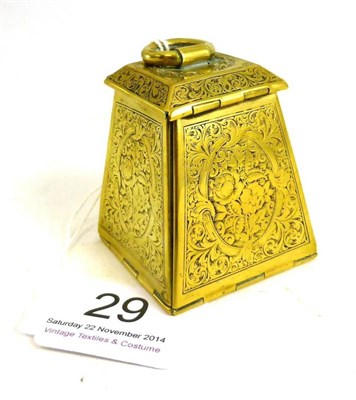 Lot 29 - Late 19th Century Brass W Avery & Son 'Postal Weight' Needle Case, with hinged sides and base,...